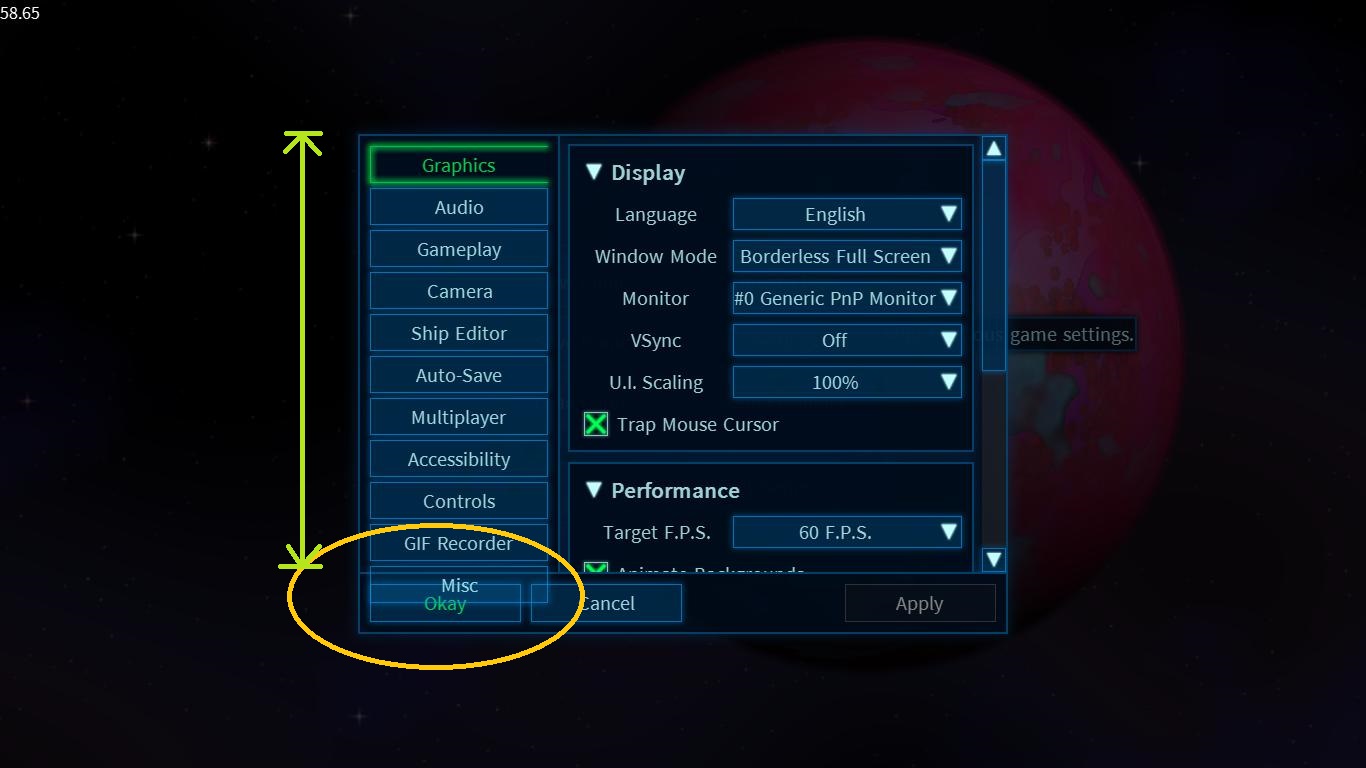 Multiplayer Options dialog